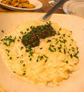 Truffle Risotta in Barcelona. Restaurant to try in Barcelona. Foods to try in Barcelona.