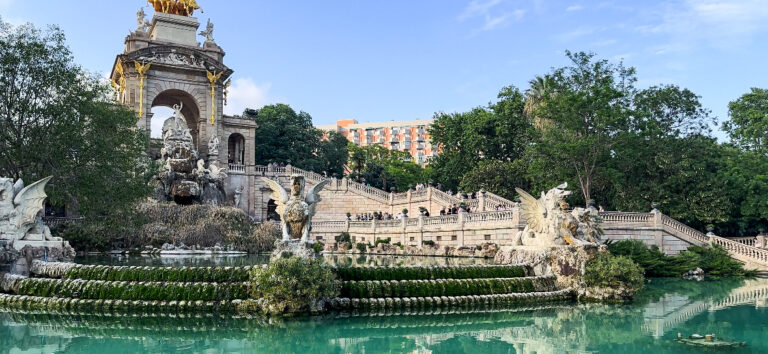 Barcelona Ciutadella Park Fountain. Weekend Travel to Barcelona.