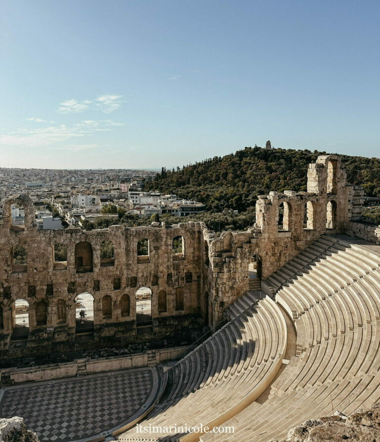 Odeon of Herodes Atticus In Athens - Open Air Theater Carved on The Side of The Acropolis.